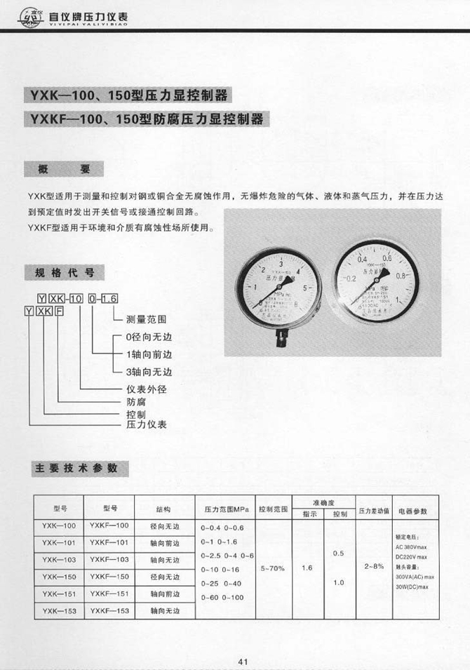 YXK型壓力顯控制器(圖1)